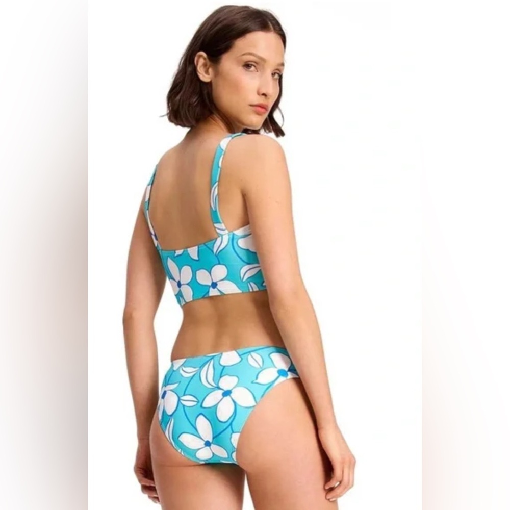 NWT Kate Spade River Blue Floral Vines Swim Bottom size Large